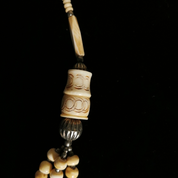 Carved Bone Necklace - Picture 2 of 5